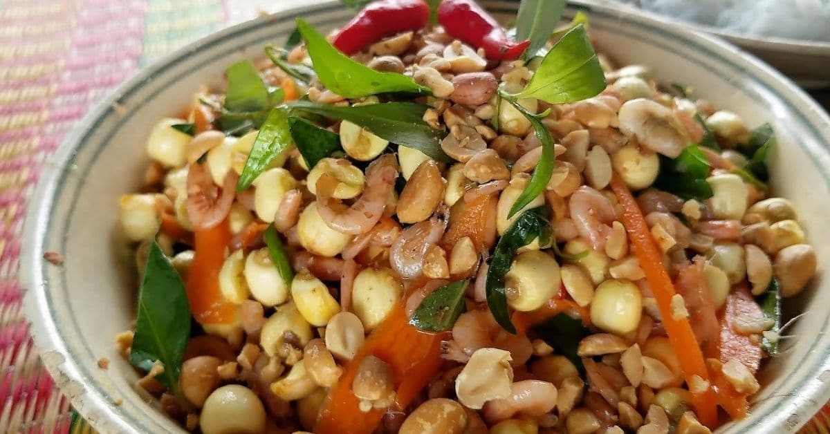 Cách làm món gỏi sen tứ quí vô cùng hấp dẫn