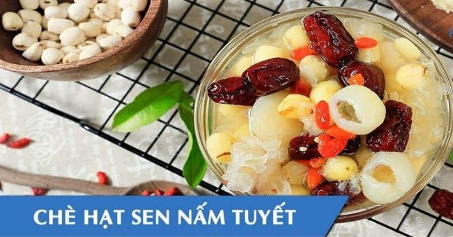 Cách nấu chè hạt sen nấm tuyết siêu dễ mà lại siêu ngon
