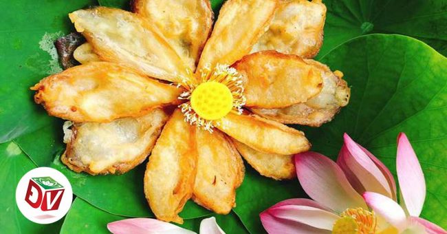 Cánh hoa sen chiên giòn cho thực đơn ăn vặt cuối tuần Cánh hoa sen chiên giòn cho thực đơn ăn vặt cuối tuần