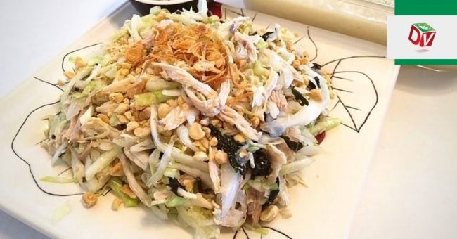 Cách trộn gỏi ngó sen thịt gà