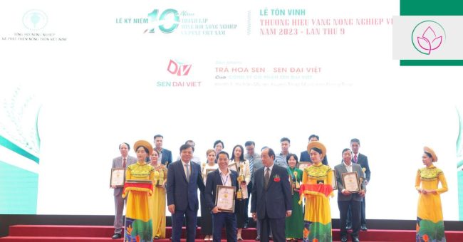 Trà Hoa Sen - Thương hiệu vàng nông nghiệp Việt Nam 2023