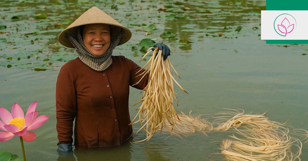 nghe-thu-hoach-ngo-sen Nghề thu hoạch ngó sen