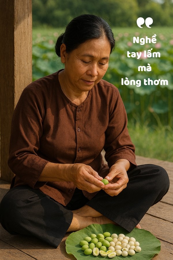 Tâm sự nghề lột vỏ sen ở Đồng Tháp