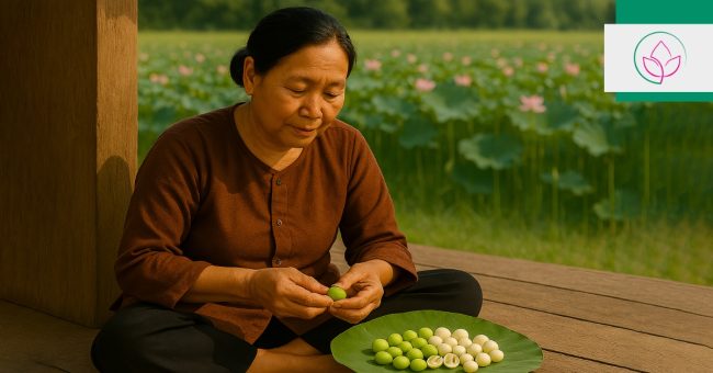 tam-su-nghe-lot-vo-sen-o-dong-thap1 Tâm sự nghề lột vỏ sen ở Đồng Tháp